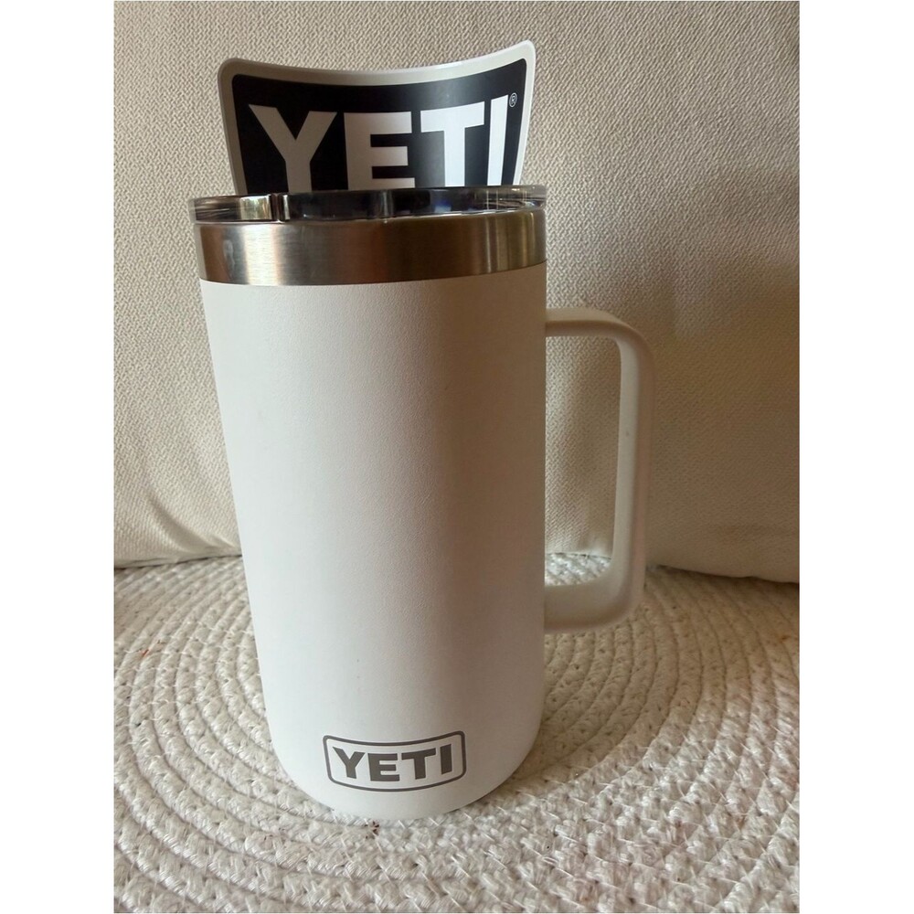 Yeti White Insulated Travel Mug with Handle 20 oz